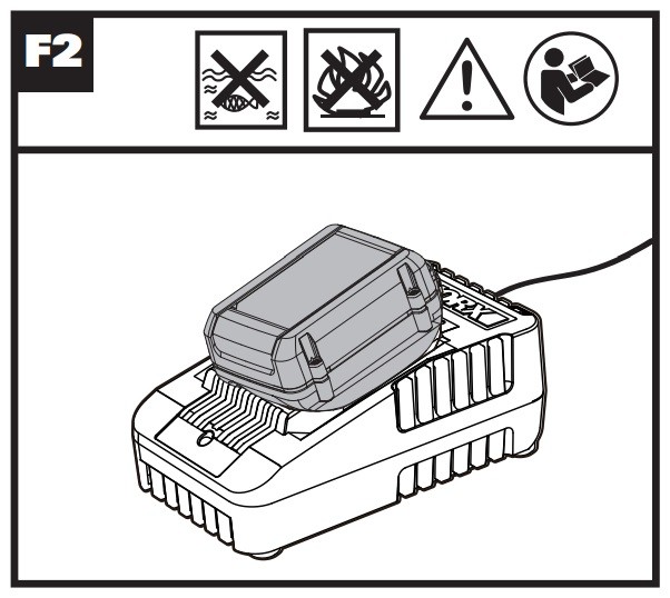 Continuous flashing light on the battery charger indicator