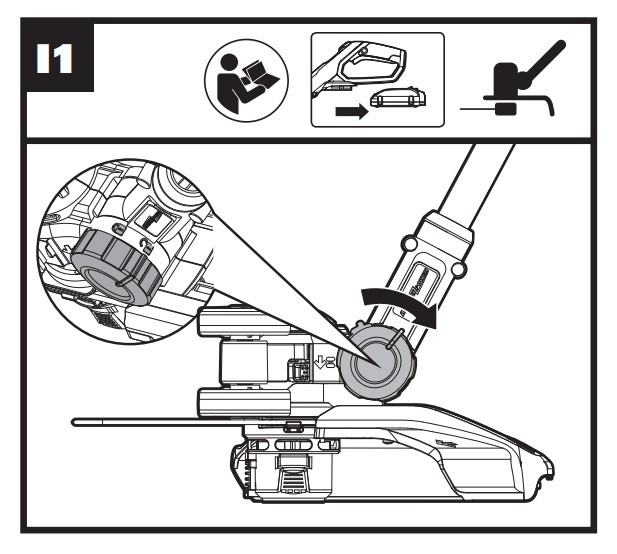 Cannot adjust the trimmer head WG170 20V POWER SHARE GT