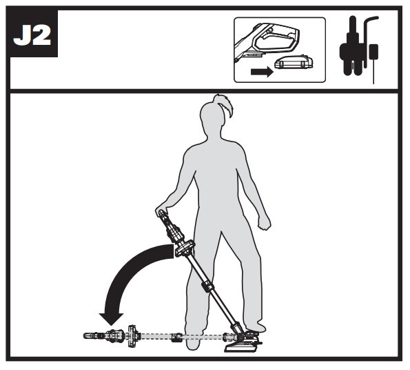 Cannot convert my trimmer to edger WG162 20V POWER SHARE 12