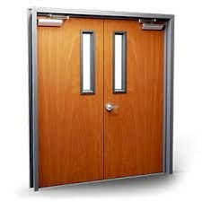 Commercial Bois/Métal Double Porte