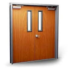 Commercial Wood/ Metal Double Door