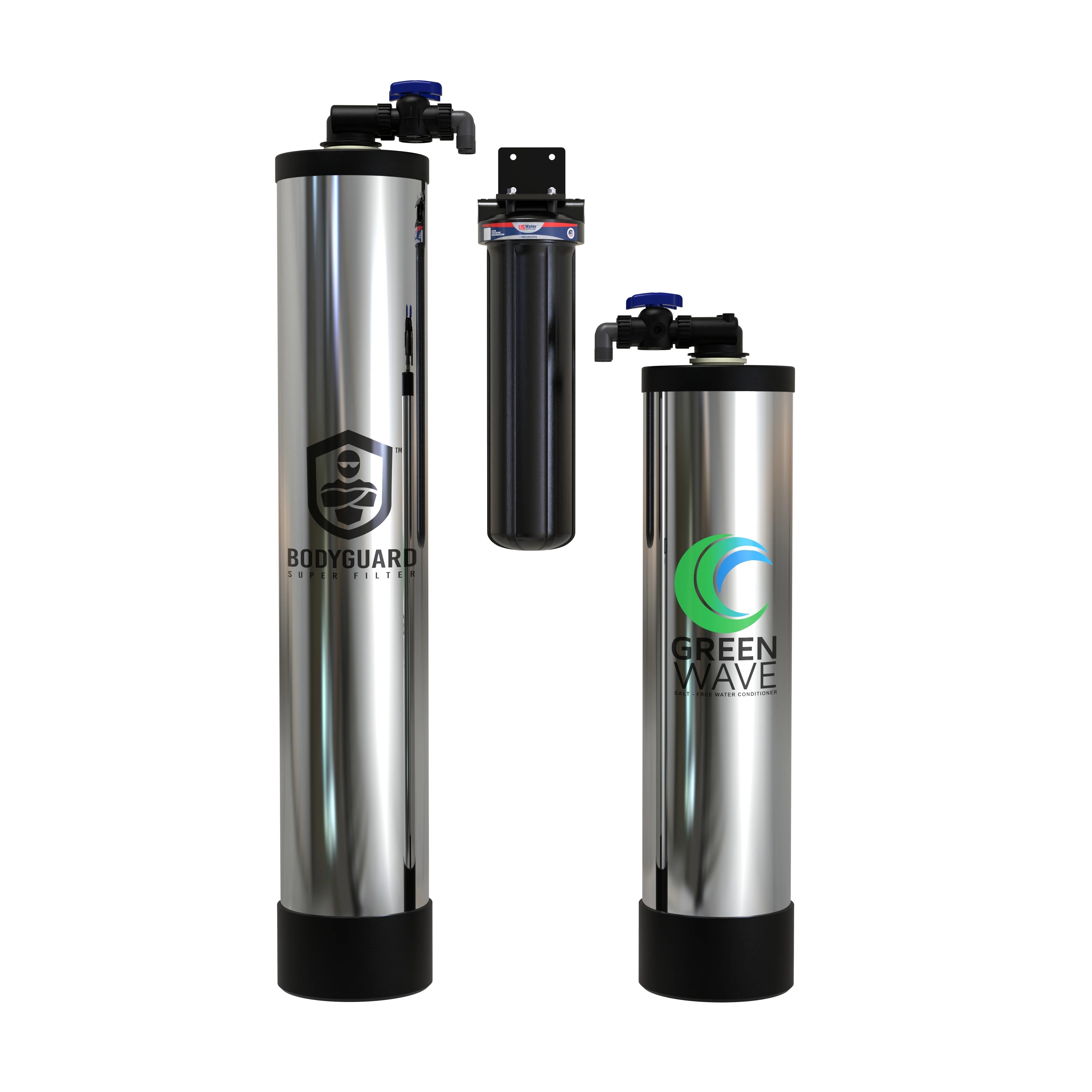 Bodyguard Whole House Filtration & Green Wave Salt Free Softener Alternative System