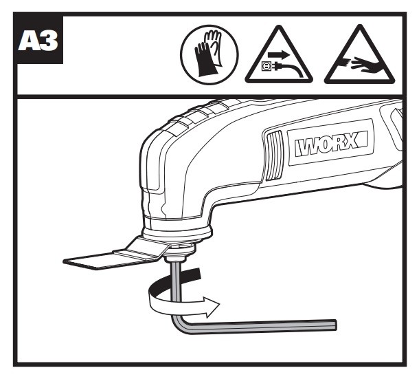 Cannot change the blade WX665L 2.5 AMP OSCILLATING MULTI TOOL