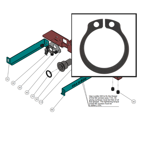 Sicherungsring der Tropfschale