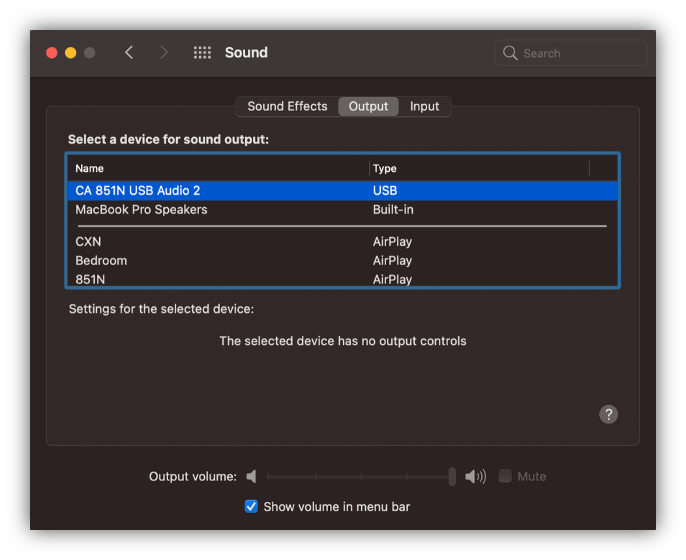 mac sound settings
