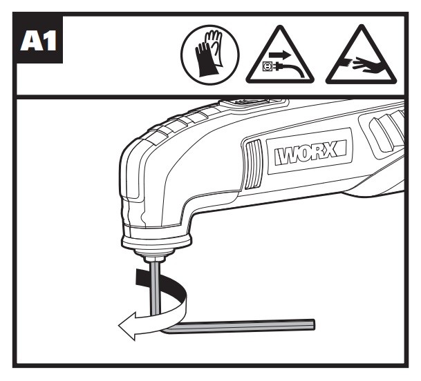 Cannot change the blade WX665L 2.5 AMP OSCILLATING MULTI TOOL