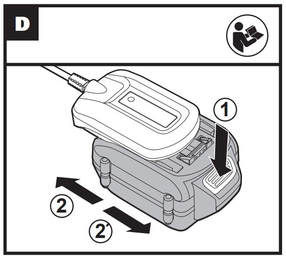 Continuous flashing light on the battery charger indicator