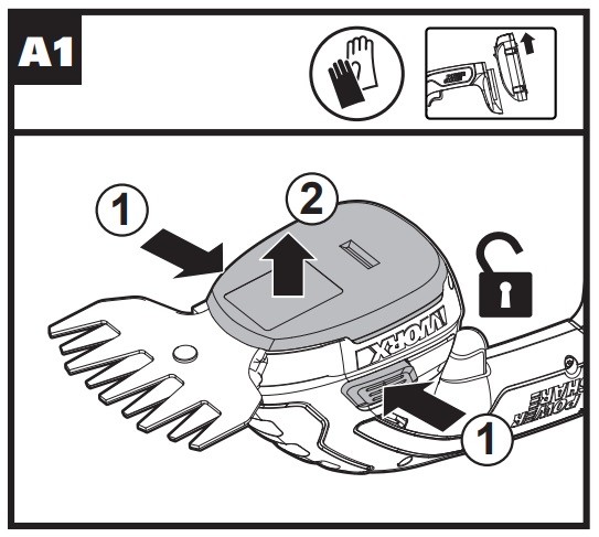 20V 4 Shear & 8 Shrub Trimmer, Cordless (WG801)