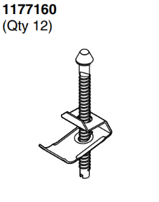 thumbnail interactive-video image 1 of Sterling Plumbing Kohler 1150001 Installation Clips - 12 Pack, For Kitchen Sink 1 of 5