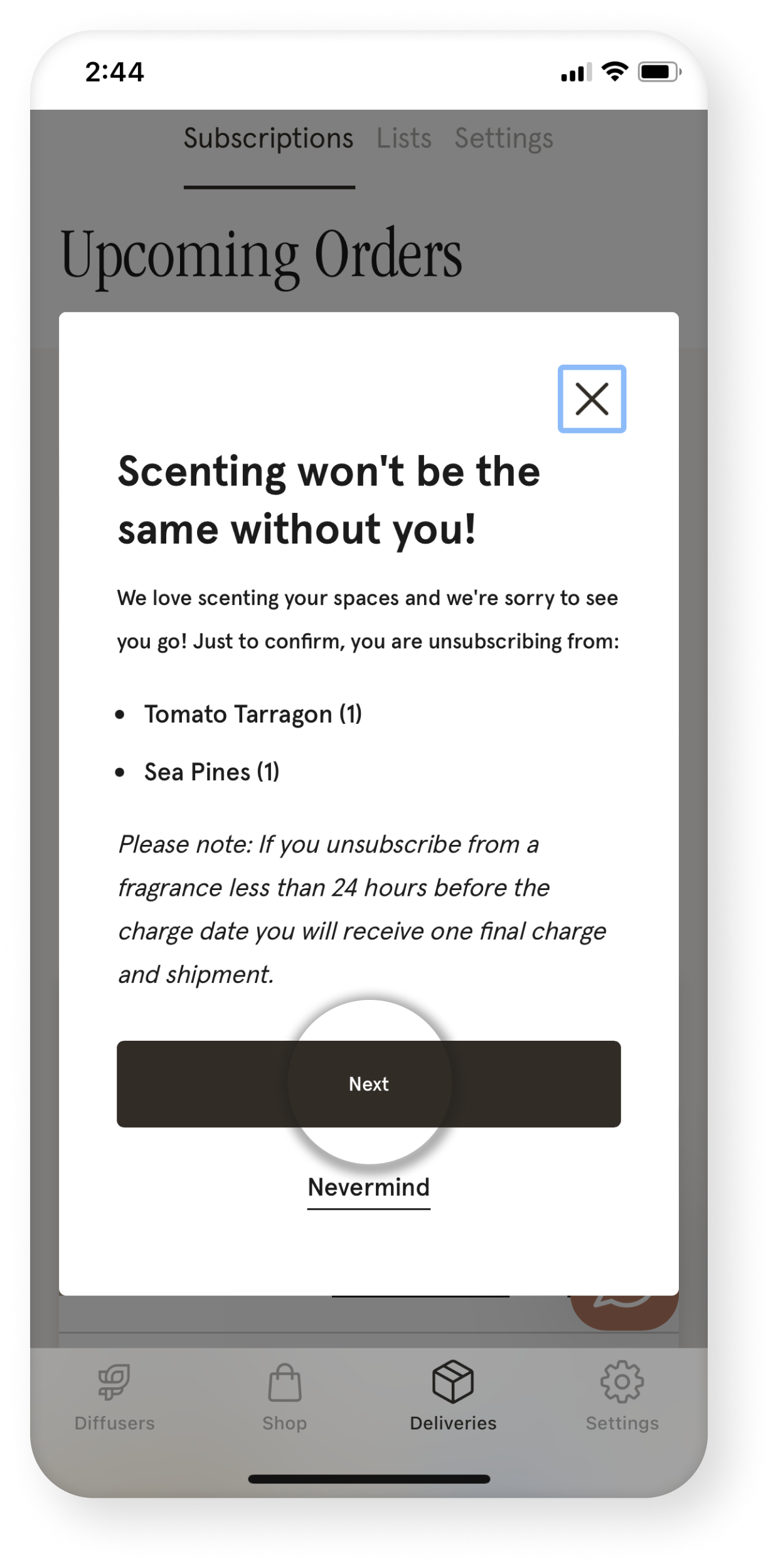 Unsubscribe from your fragrance | Account and Subscription Management ...
