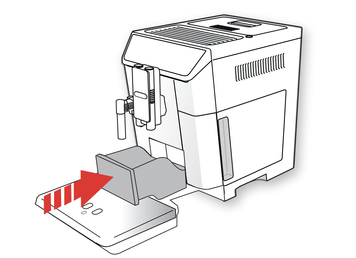 Message INSERT GROUNDS CONTAINER PrimaDonna Elite De Longhi